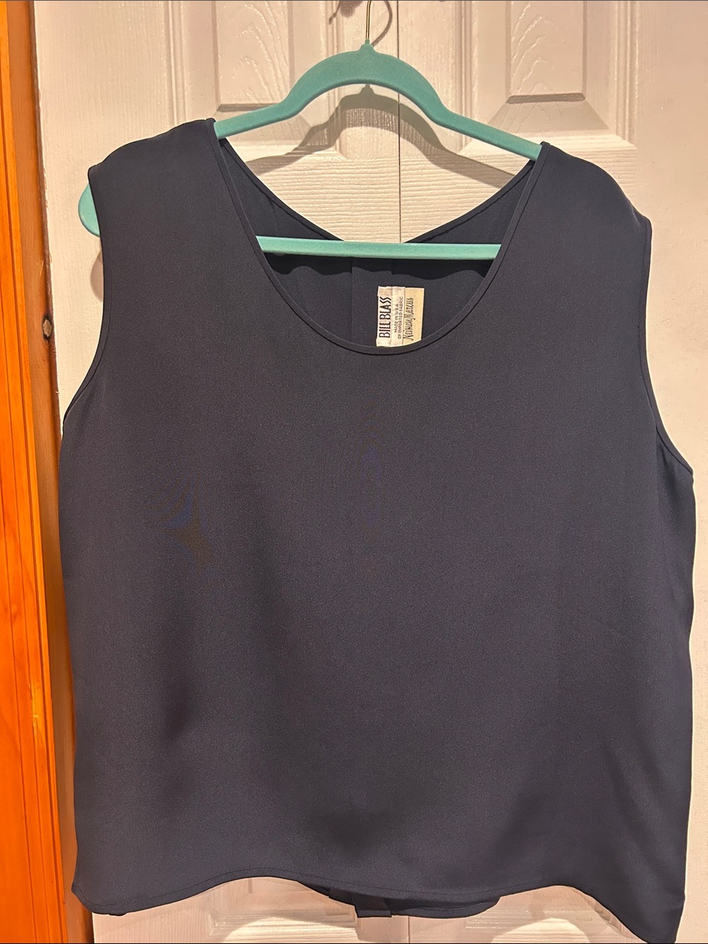 bill blass Navy Sleeveless Scoop-Neck Tank Top
